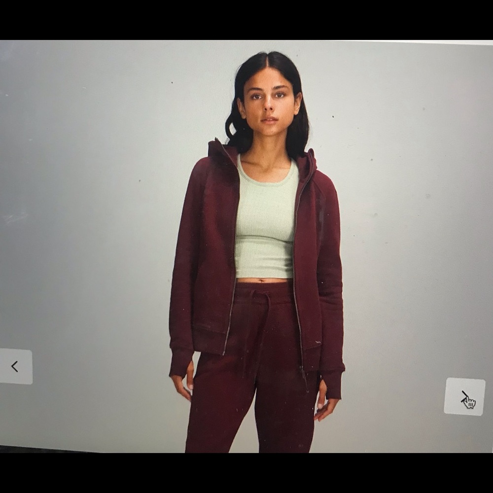Lululemon scuba high-rise jogger, size 14, color is Red Merlot, new with tags.